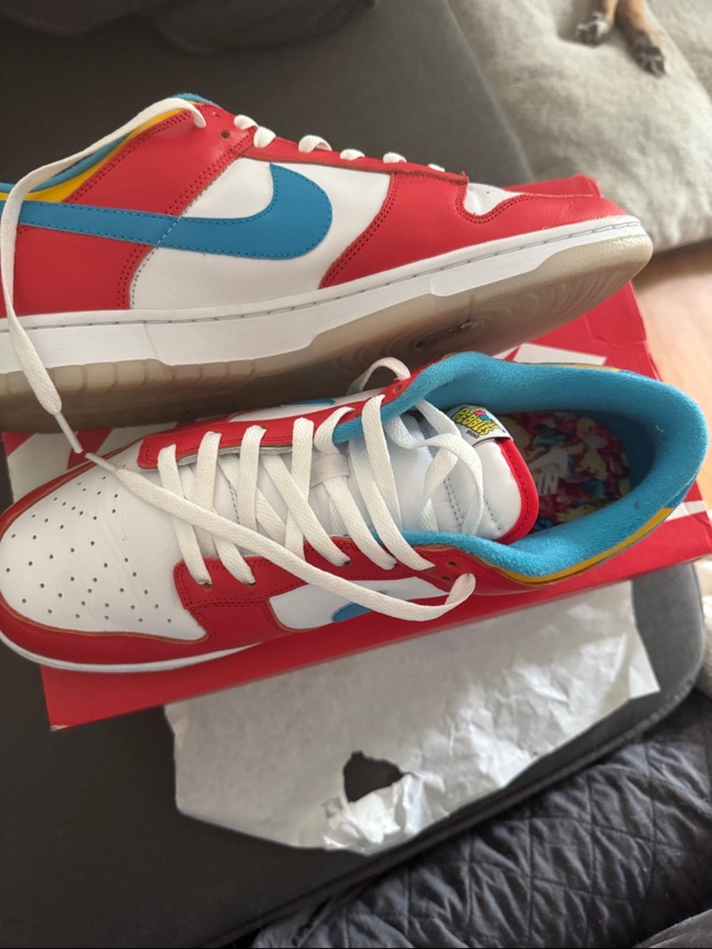 Nike Low-Top Sneakers in Red White Blue